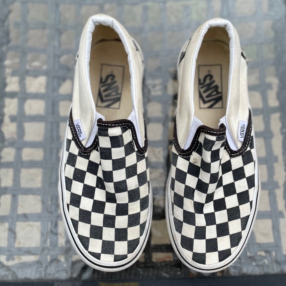 Black and white vans